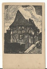 Całkiem stara mapa s/w z 1933 roku : "Wilhelm Schulz, Stare domy w Goslar " (21)