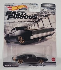 Hot Wheels 1:64 Fast & Furious 1968 Dodge Charger Black Diecast Model Car HCP17