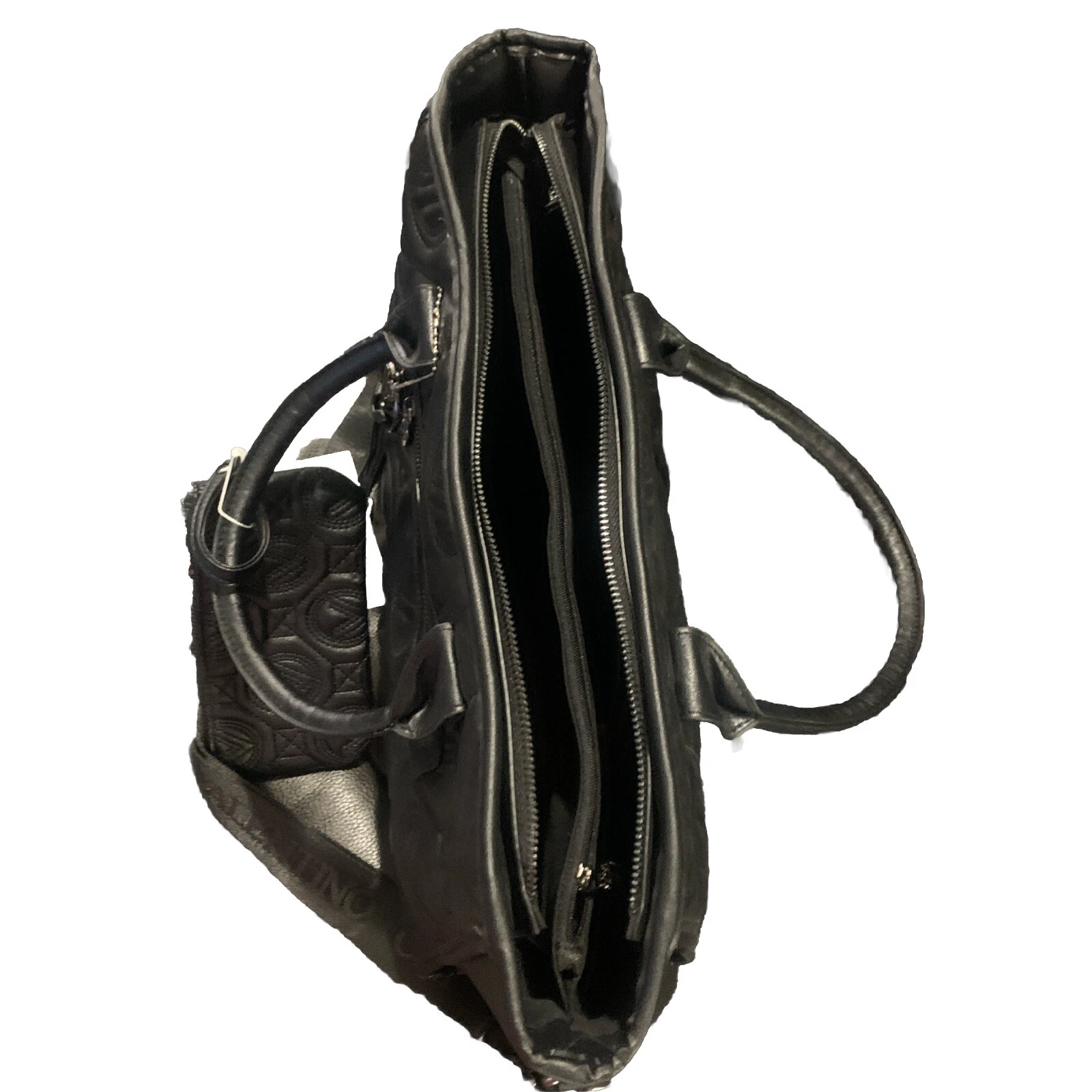 Borsa Valentino Orlandi grande trapuntata nera tracolla e manico