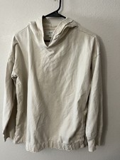 Aerie Hoodie Women Small Ivory Oversized Pull Over No Drawstring Hoodie Jacket