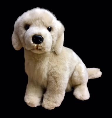 E&J Classic Yellow Labrador Retriever Plush Realistic Lab Puppy VTG 12 