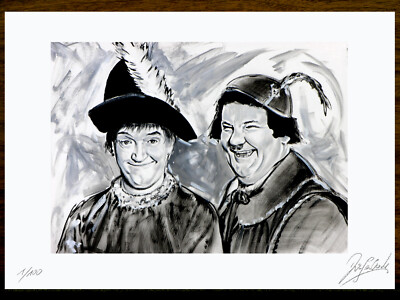 Kunst Druck Grafik  '' STAN +OLLIE '' Graphic, Bild, signiert, limitiert