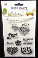 Clear Stamps Hearts Love Rose Flower Love Designs Patterns All New Free Shipping