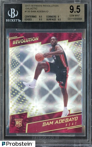 Bam Adebayo 2017-18 Revolution Galactic Heat RC Rookie BGS 9.5 GEM MINT