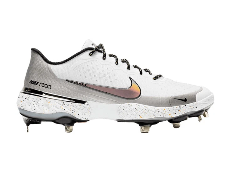 NIKE ALPHA HUARACHE ELITE 3 LOW BASEBALL CLEATS WHITE SMOKE GREY MENS SIZE 13 .5