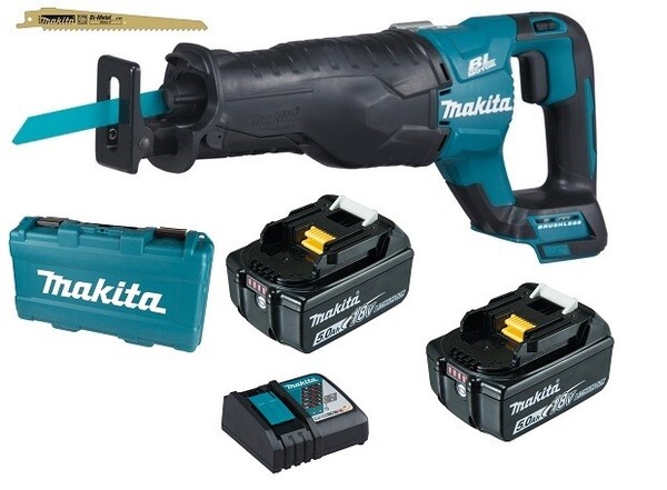 Makita DJR187ZK Akku-ReciprosäGe 18V SäBelsäGe + 2X Akku 5Ah + LadegeräT + Koff.-image