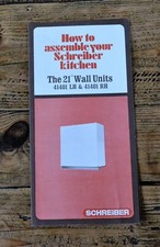 Vintage Schreiber Kitchen How to Assemble 21" Wall Units Instructions Ephemera