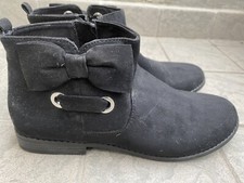 stivaletti zara kids camoscio nero 37 fiocco