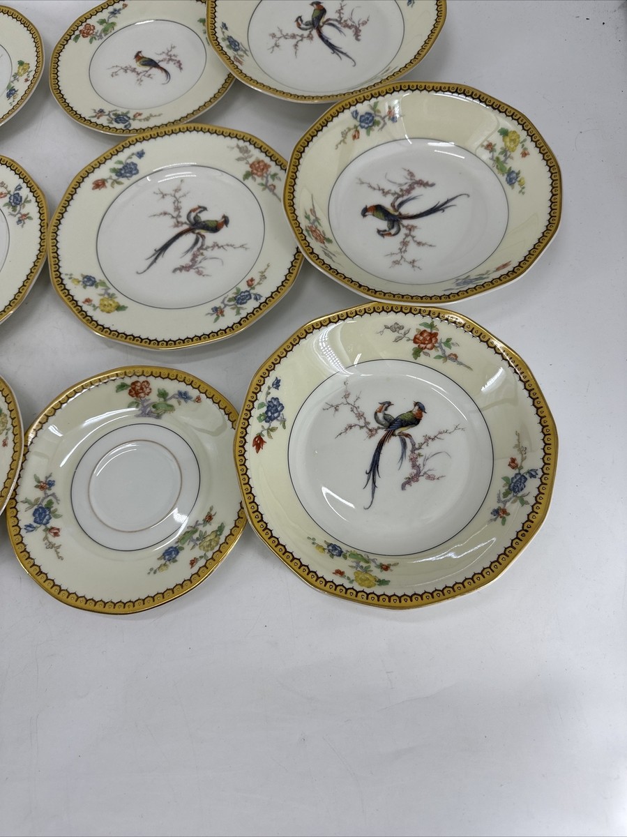 23 PIECES Vintage Theodore Haviland Limoges Blois Birds of