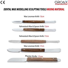 Dental Lab Knife Set: Wax Lessman, Fahnestock & Plaster Knives – 13cm/17cm