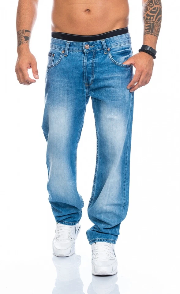 Herren Jeans Designer Clubwear Vintage Destroyed Taschen W29-W44 RC-2009 - Bild 2 von 4