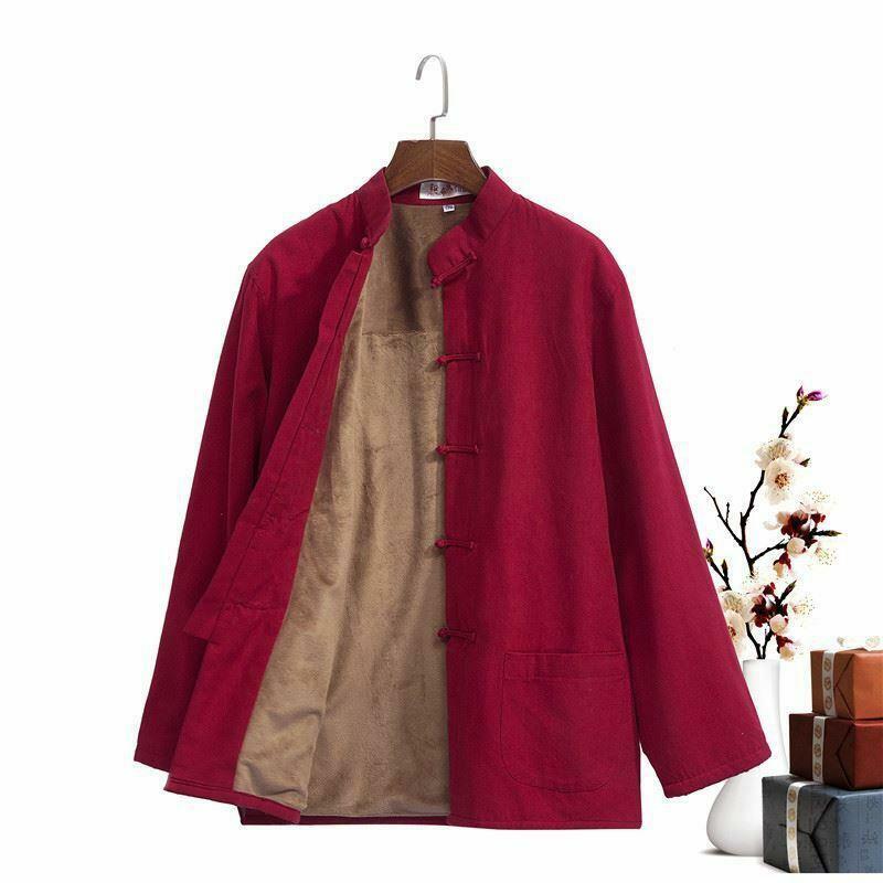 ALTRA Giacche Uomo Kung Fu Top Tradizionali Slim Inverno Caldo Stile Cinese Cappotto Imbottito