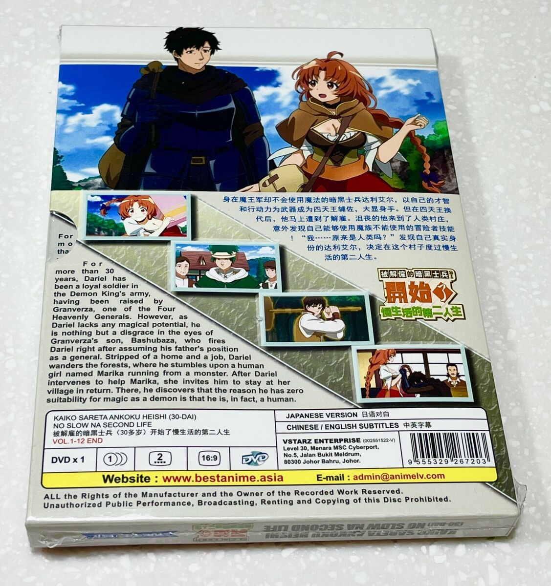 Kaiko Sareta Ankoku Heishi(30-Dai)No Slow Na Second Life (1-12End) Anime DVD