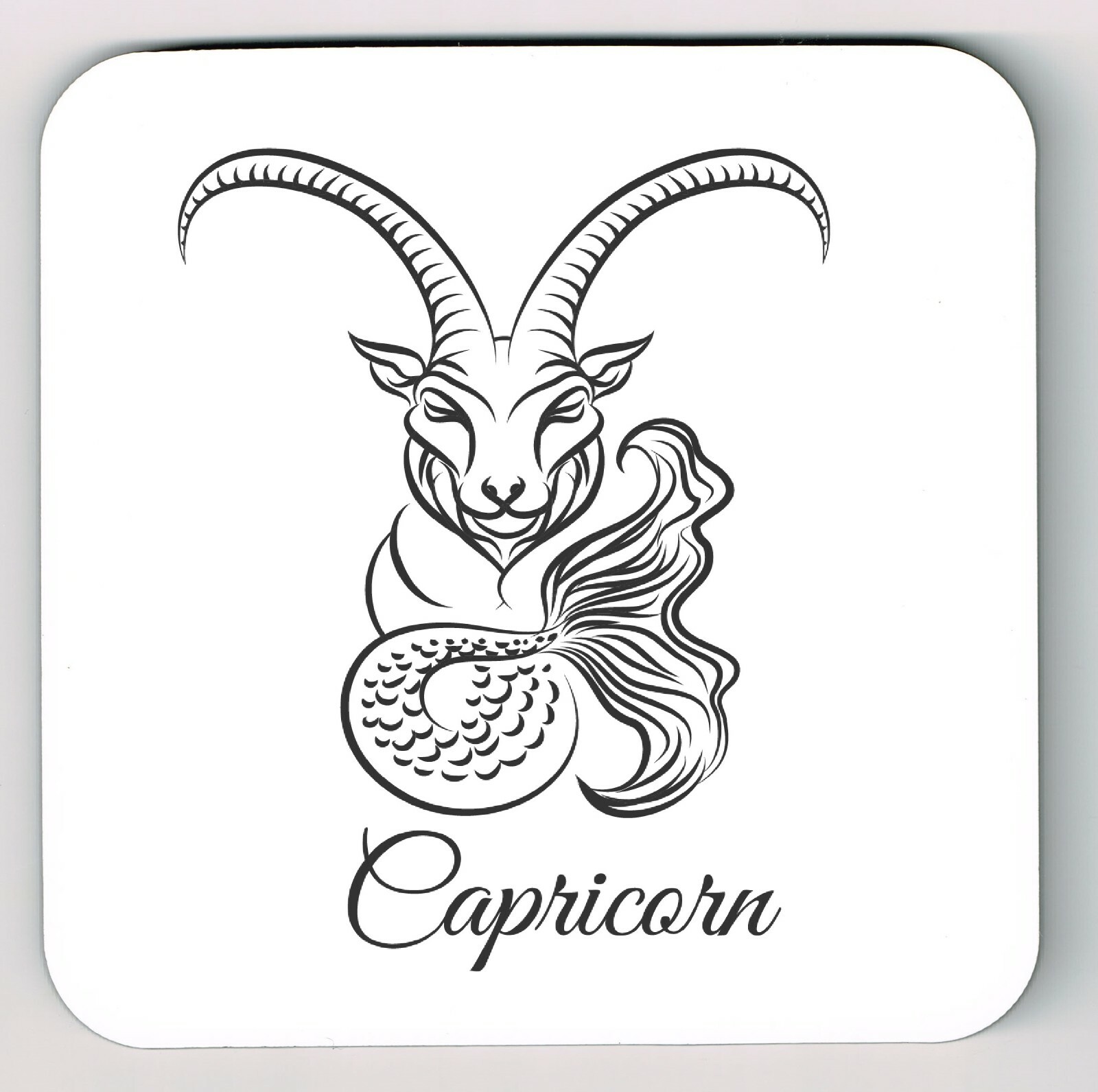 Capricorn Star Sign Coaster, Capricorn Zodiac Coaster, Capricorn Birth Coaster
