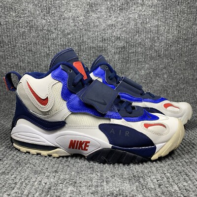 Nike Air Max Shoes Men's Size 8.5 Speed Turf Giants Blue Red White BV1165-100