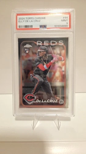 2024 TOPPS CHROME ELLY DE LA CRUZ 44 RC ROOKIE PSA 9 MINT CINCINNATI REDS