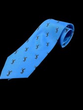 Vintage Colt Firearms Rampant Colt Logo Tie Rivetz of Boston Blue Silk Necktie