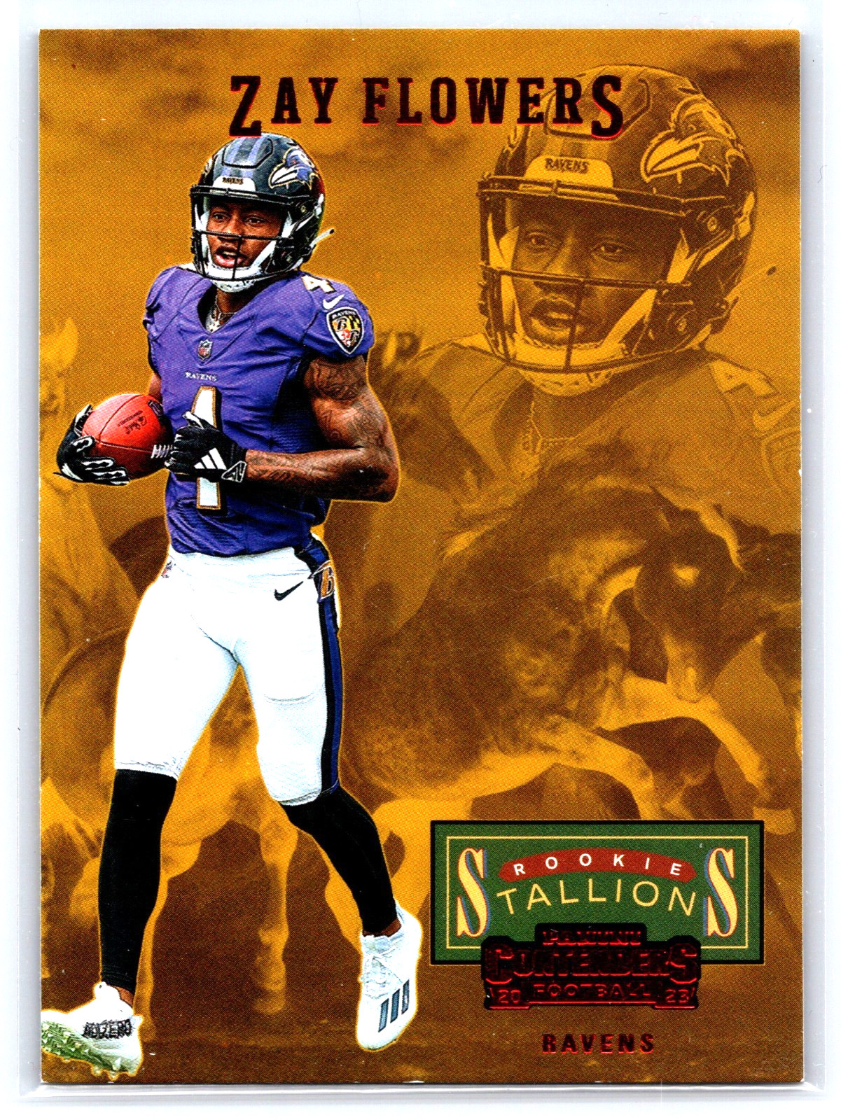 Zay Flowers Panini Contenders Rookie Stallions #25 Red