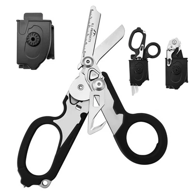 X.I. PRODUCTS Emergency Trauma Shears Medic Emt Heavy Duty Multi Purpose Shears Black Handle