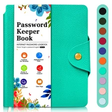 Password Keeper Book with Alphabetical Tabs, Small Internet Password Book for...