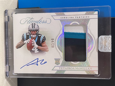 2025 Flawless Gold Tetairoa McMillan Rookie 3 Color Patch Auto #4/20!!