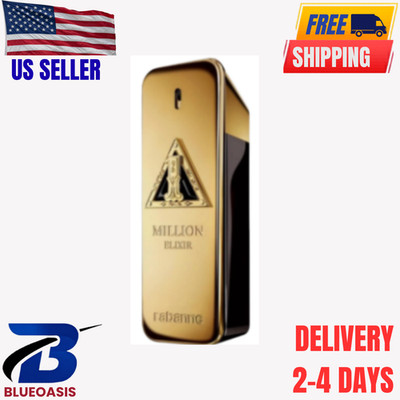 Paco Rabanne 1 Million Elixir Men Parfum Intense Spray 3.4 oz 100ml New In Box