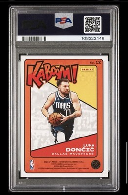 2023-24 Panini Crown Royale - Kaboom! Luka Dončić #12 Gold /10 for