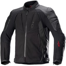 Alpinestars Proton Waterproof Motorbike Motorcycle Textile Jacket - Black/Black