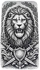 10 ozt 999 Fine Silver Art Bar - Crest of the Lion - ADAMO