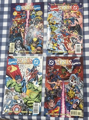 MARVEL VERSUS DC 1996 #1-4 COMPLETE SET LOT FULL RUN VS AVENGERS JUSTICE LEAGUE