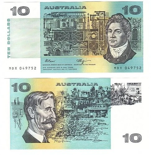 Australia - 10 Dollars 1974 - 1991 UNC Pick 45f Lemberg-Zp