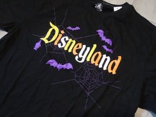 NEW NWT Disney Disneyland Halloween Flying Bats BLACK T Shirt SZ XL  XLARGE 2025