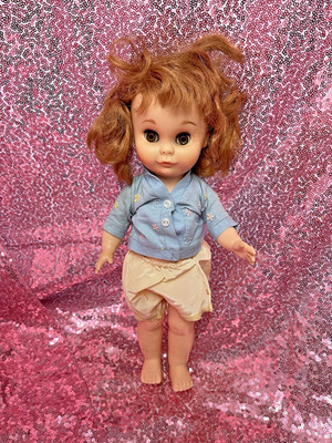 Vintage Uneeda Girl Doll 13'' Tall