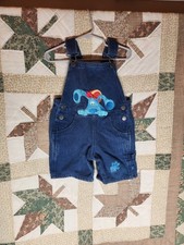 Vintage 2000 Blues Clues Denim Short Overall 3T Blue Jean