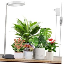 LORDEM Grow Light, LED Plant Light for Indoor Plants 1 Pack White-Base-6.3in