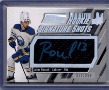 LUKAS ROUSEK ROOKIE SIGNATURE SHOTS AUTO 211/299 2023-24 UD ENGRAINED  [G015]