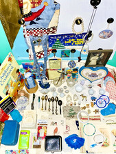 9.5 lb Women Trinkets Spoons Figurines Books Collectible Vtg-Now Junk Drawer Lot