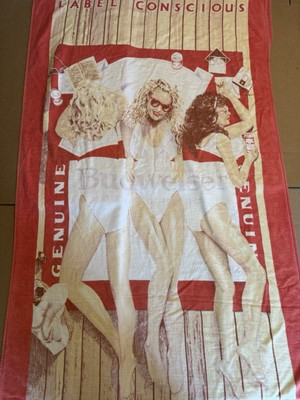 RARE Budweiser Beach Towel Beer Three Girls Vintage Anheuser Busch