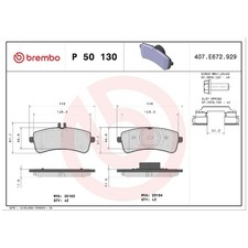 Satz Bremsbel&auml;ge Bremskl&ouml;tze hinten f&uuml;r Mercedes SL R231 | 172952