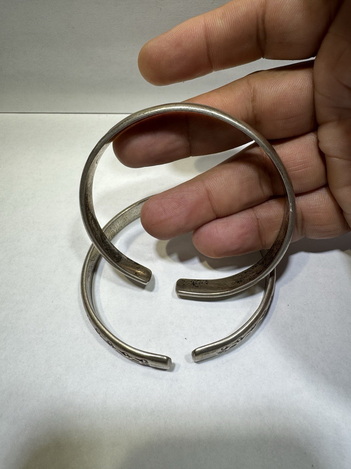 Vintage Solid Heavy handmade Sterling Silver flow… - image 10