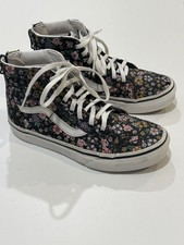    VANS Sneaker FUN FLORAL Sk8-Hi Zip Shoes Black Girls US Kids Size 2 Flowers