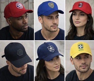 Soccer Cap Adult - Brazil, France, Bayern, Boca, Milan, Inter, Liverpool, PSG