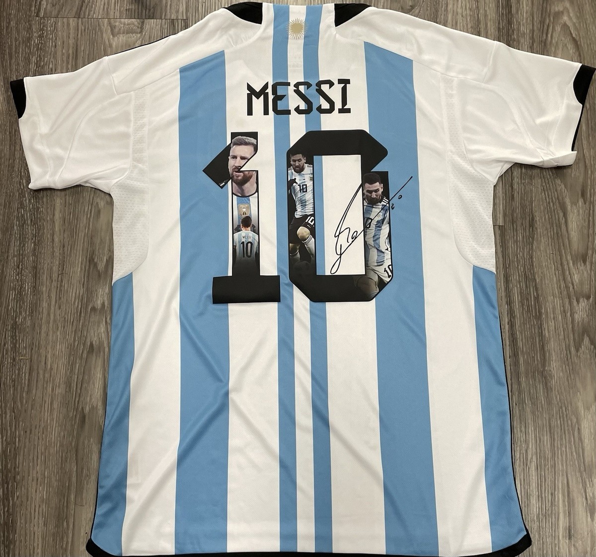 Argentina 🇦🇷 Messi 10 Home 2022 Signed Generic Youth Soccer Name Set