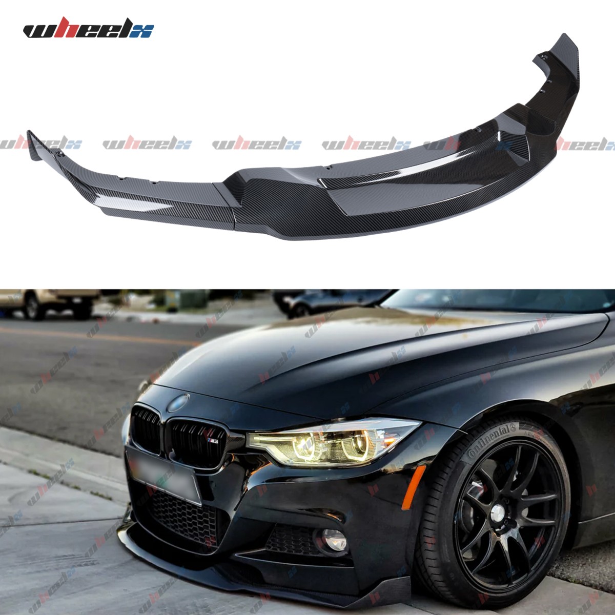 For 2012-18 BMW F30 F31 M Sport Carbon Fiber MAD Style Front Bumper Lip Splitter