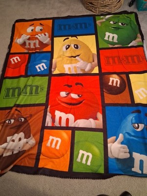 M&Ms World Fleece Blanket 50'' x 60'' Polyester Fleece M and Ms Free Shipping M&M