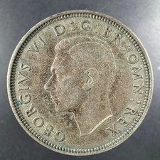 1940 Great Britain Silver Two Shillings George VI Minimal Wear