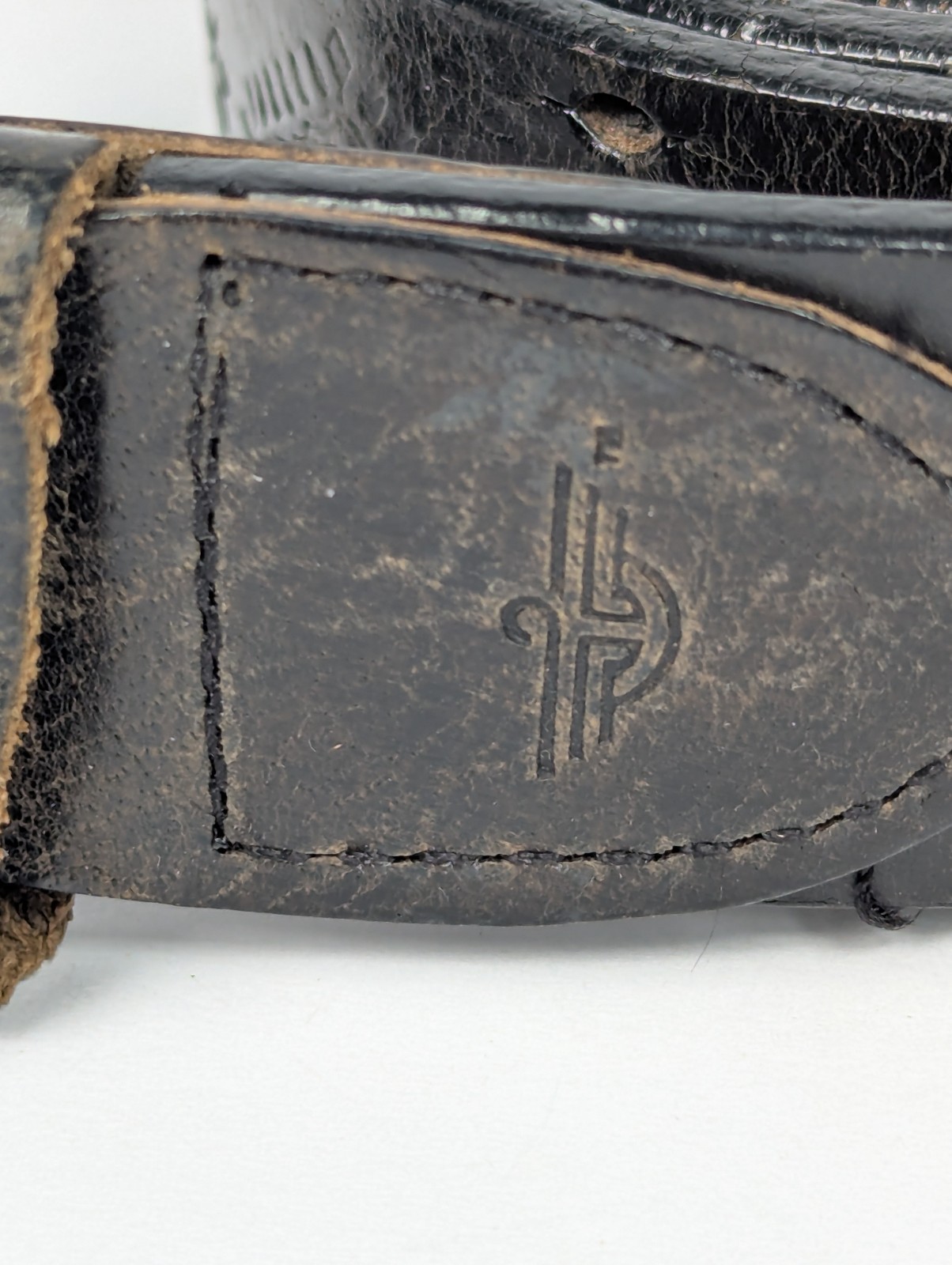 Dockers Black Open Work Diamond Pattern Leather B… - image 3