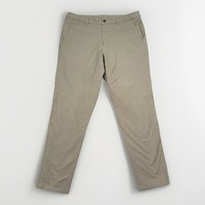 Lululemon Commission Pants Mens Size 36x31 Khaki Warpstreme Chino Slim Fit Golf