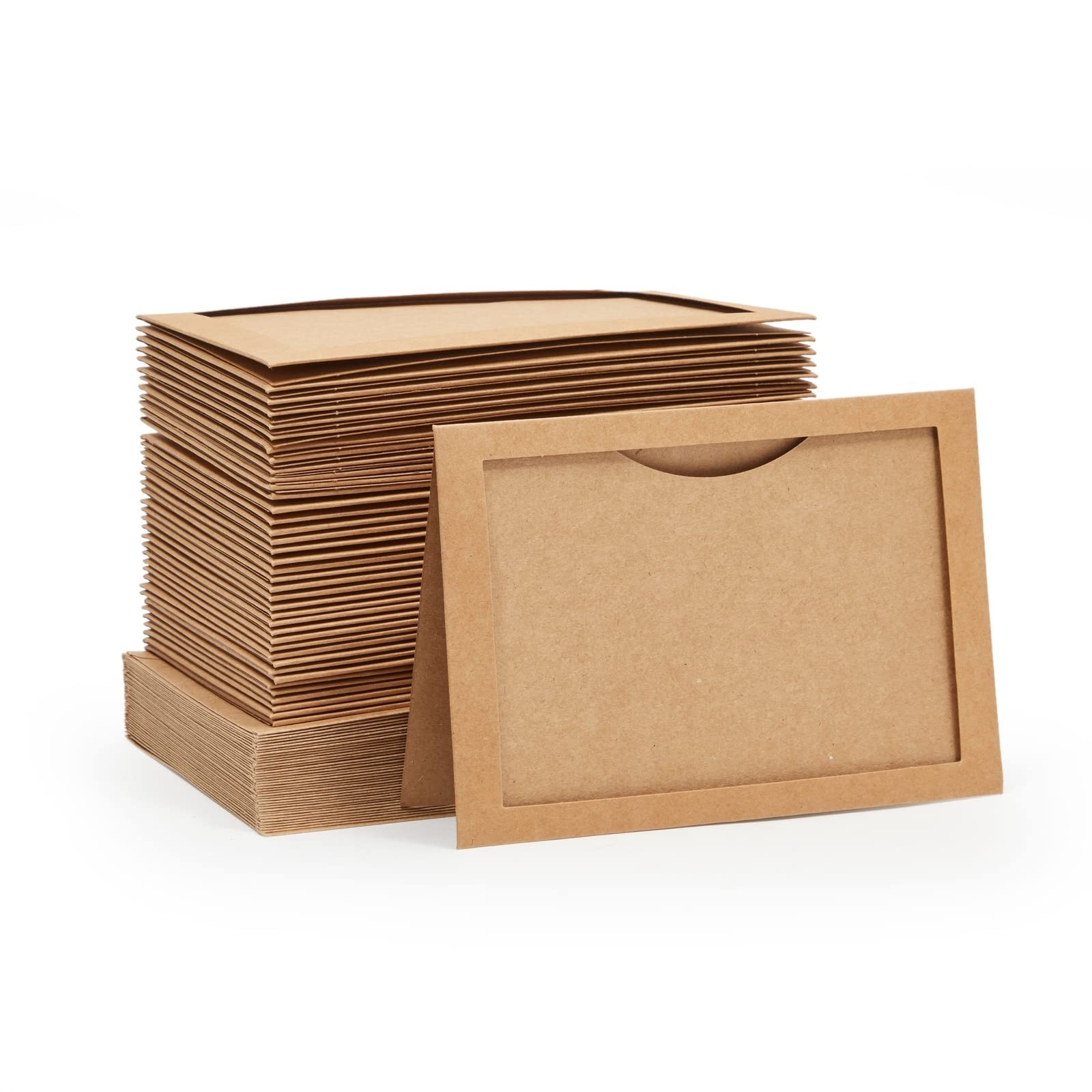 Best Paper Greetings 48-Pack Brown Card Stock Photo Frame Cards - 4.75 ...