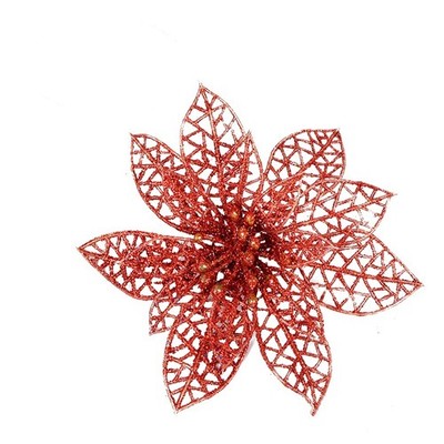  10pcs Simulierte Weihnachten künstliche Blumen Kunststoff dekorative Blumen für